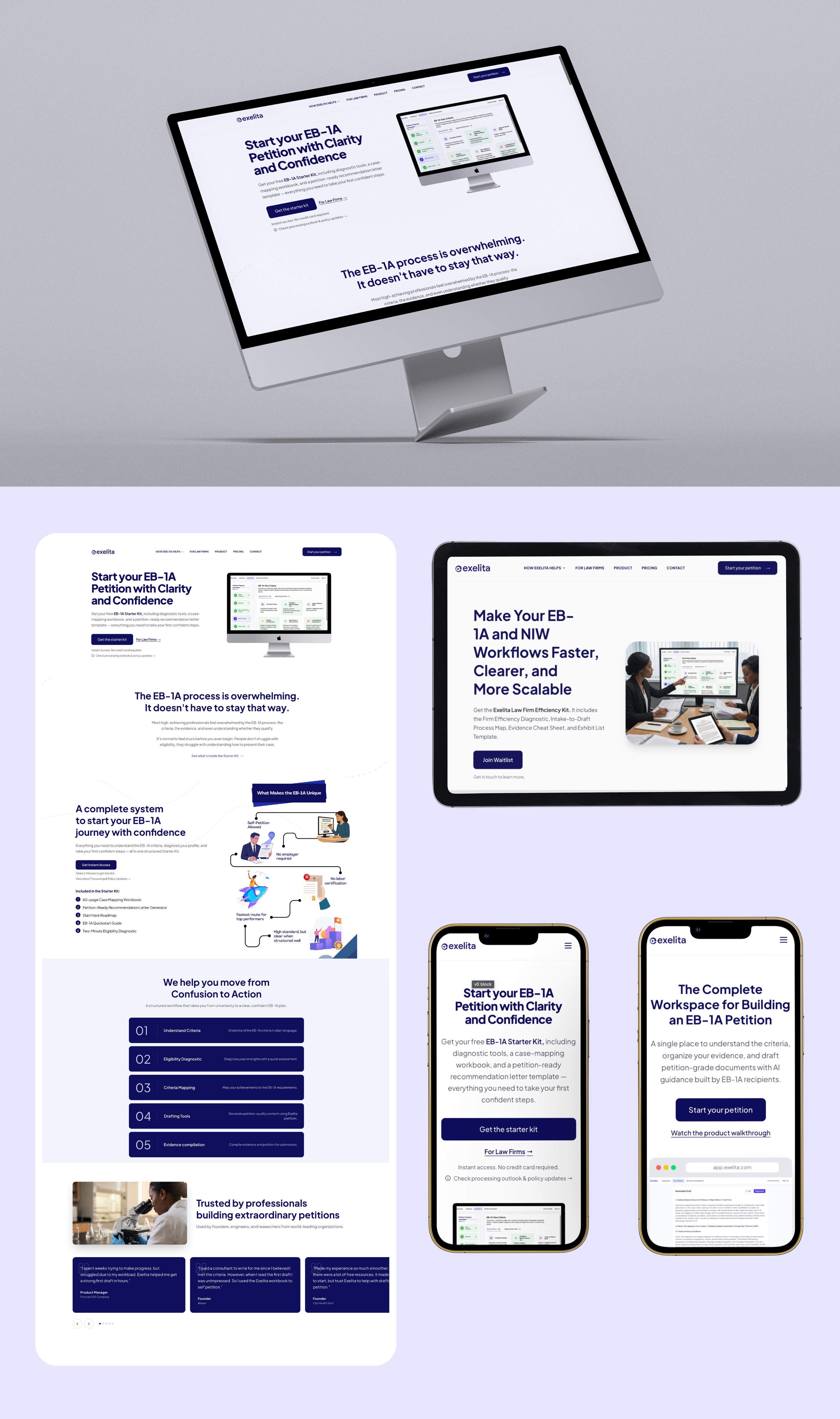 Exelita website design system